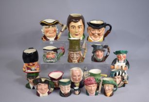 A Collection of Various Character Jugs to include Examples by Royal Doulton, Melba Ware, Beswick Etc