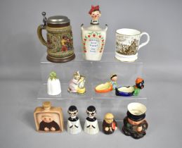 A Collection of Various Continental and English Ceramics to comprise Carlton Ware Candle Snuffers in