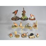 A Collection of Various Bird and Animal Resin Ornaments by Border Fine Arts, Country Artists Etc