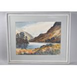 A Framed Watercolour by Greig Hall, Glen Stathfanner on Christmas Day 1973, 49x38cms