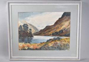 A Framed Watercolour by Greig Hall, Glen Stathfanner on Christmas Day 1973, 49x38cms