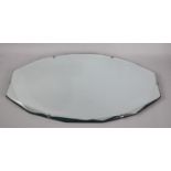 A Mid 20th Century Wall Hanging Bevel Edged Wall Mirror, 56x33cms