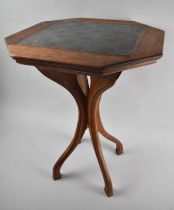 WITHDRAWN: A Modern Octagonal Games Table with Slate Inlay Chequerboard Top, Front Piece Drawer,