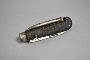An Early Military Issue Jack Knife by Nowill, Sheffield, with Two Blades, Marlin Spike, all with