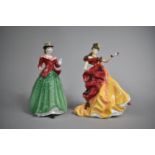 Two Royal Doulton Figures, Belle HN3703, and Holly HN3647
