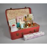 A Vintage Case Containing Various Perfumes and Soaps Etc
