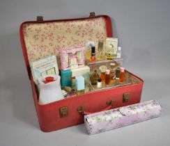 A Vintage Case Containing Various Perfumes and Soaps Etc