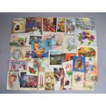 A Collection of Various Mainly Mid 20th Century Postcards, Greeting Cards, Birthday and Christmas