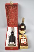 A Cased Presentation Bottle of Vecchia Romagna Brandy, French Salignac Cognac and Asbach Uralt