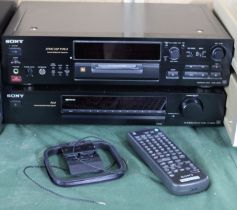 Two Sony Hi-Fi Units, ADS-JB930 QS Minidisc Deck, With Remote, and ST-SB920 QS Tuner, Bother