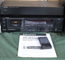 Two Hi-Fi Units, Denon DR-M34HR Stereo Cassette Deck, With Remote and Instruction Manual and