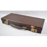A Vintage Leather Masonic Case (Empty) 45.5cms Wide