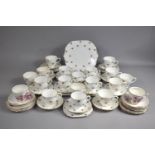 A Collection of Various Rose Decorated Teawares to comprise Cups, Saucers, Side Plates and Cake