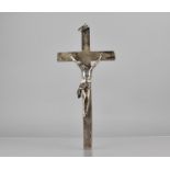 A Late 19th Century Continental White Metal Crucifix, Unmarked but Corpus Christi Believed to Be