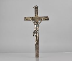 A Late 19th Century Continental White Metal Crucifix, Unmarked but Corpus Christi Believed to Be