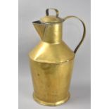 A Large Brass Lidded Ewer, 51cms High