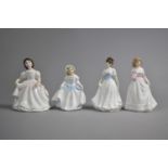 Four Royal Doulton Figures, Amanda, HN3406, Special Gift HN118, Melody HN117 and Dinky Do HN3618