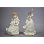 Two Royal Doulton Figures, Summer Breeze (HN3724) and Au Revoir (HN3723), Both Boxed