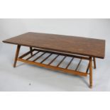 A 1970s Coffee table with Formica Faux Rosewood Top, 104cms Wide