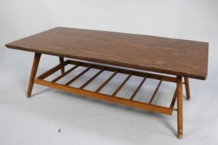 A 1970s Coffee table with Formica Faux Rosewood Top, 104cms Wide