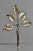 A Sterling Silver Leaf Brooch