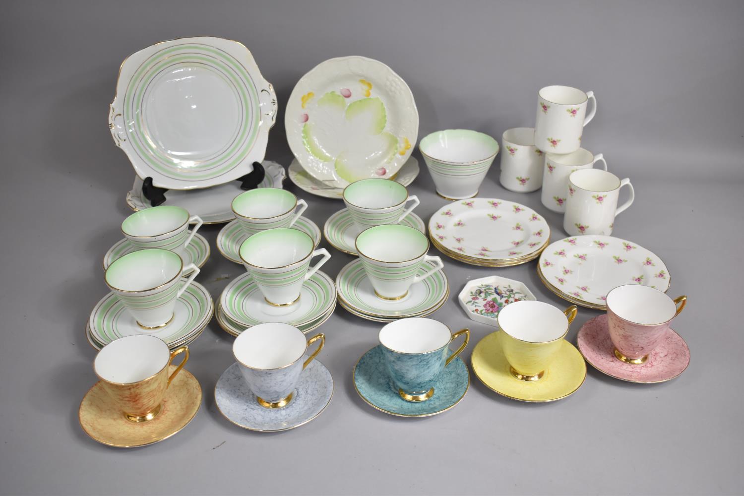 A Part Royal Albert Gossamer Coffee Set to comprise Five Cups and Saucers together with an Art