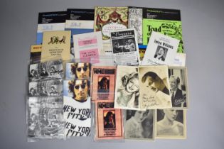 A Collection of Various Printed Show Ephemera, Beatles Postcards, Autographed Photographs, Show