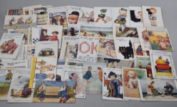 A Collection of Various Vintage Postcards, Mainly Comical and Containing Several Mabel Lucie Attwell
