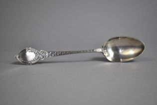 A Silver Spoon by George Unite, Highly Decorated to Both Sides, Hallmark for Birmingham 1865