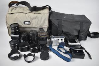 A Collection of Various Photographic Equipment to include Sony Cyber-Shot Digital Camera, Konika