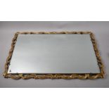 A Mid 20th Century Gilt Framed Rectangular Bevel Edged Wall Mirror, 67x43cms