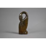 A Carved and Polished Stone Study of a Seabird, 17.5cms High