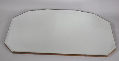 A Bevel Cut Wall Mirror, 56x33cms