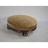 A Late Victorian/Edwardian Circular Foot Stool, 58cms Diameter