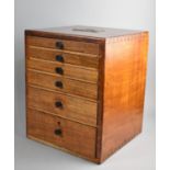 An Early 20th Century Apothecary or Surgeon's Chest of Six Graduated Drawers, Inset Brass Carrying