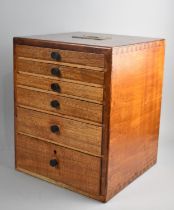 An Early 20th Century Apothecary or Surgeon's Chest of Six Graduated Drawers, Inset Brass Carrying