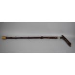 A Silver Mounted Thorn Wood Walking Stick, Hallmarked Birmingham 1901 by A and J Zimmerman
