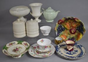 A Collection of Various Ceramics to comprise Sylvac Fruit Relief Bowl, Storage Jars, Royal Doulton