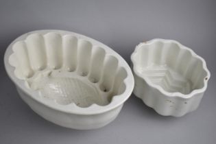 Two Vintage Jelly Moulds to include Copeland Example, 21cm and 14cms Wide