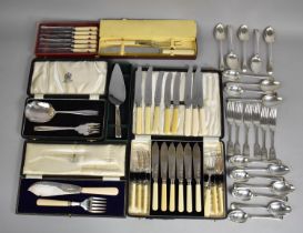 A Collection of Various Boxed and Loose Silver Plated Cutlery