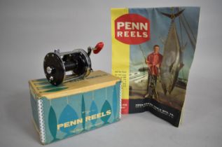 A Penn Surfmaster Sea Fishing Reel in Original Cardboard Box with Catalogue