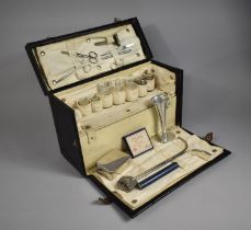 An Early/Mid 20th Century Travelling Surgeon's/Doctor's Fitted Box with Hinged Lid and Pull Down