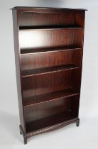 A Modern Stag Mahogany Four Shelf Open Bookcase, 84cms Wide