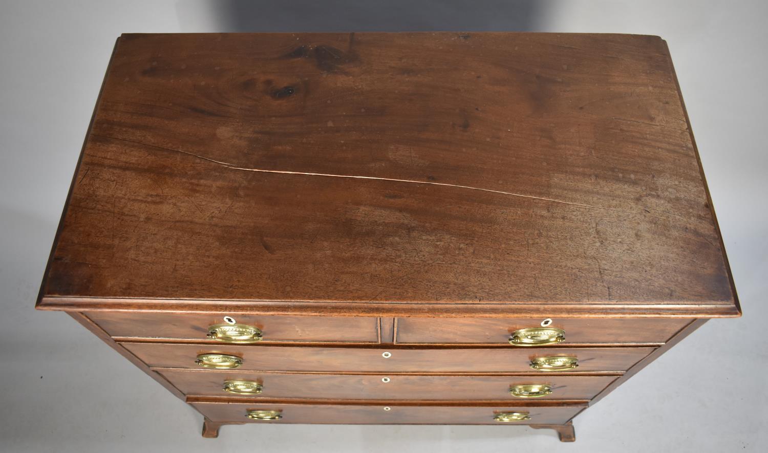 A 19th Century Mahogany Chest of Two Short and Three Graduated Long Drawers, Brass Drop Handles - Image 2 of 3