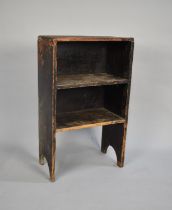 A Vintage Pine Workshop Two Shelf Open Store, 48cms Wide and 79cms High