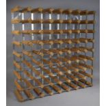 A Wooden and Metal Bottle Rack, 81cms Wide by 51cms High