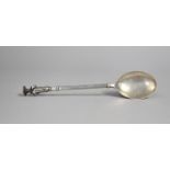 A Silver Spoon with Apostle Finial by Haseler Brothers (Edward John Haseler & Noble Haseler), 17cm