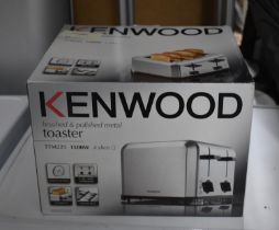 A New and Unused Kenwood Brushed and Polished Metal Toaster