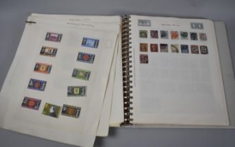 A Ring Binder Stamp Album with Contents together with Unbound Sheets of British Stamps