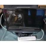 A Technika LCD15-M3 Television with Built-in DVD Player, Working, With Remote